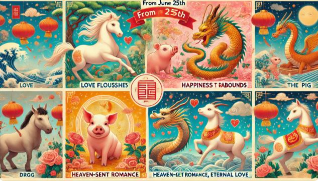  6月25日起，這四大生肖將迎來愛情豐收，幸福美滿，天賜良緣